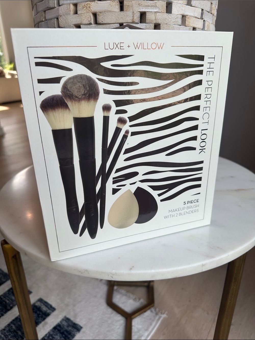 Luxe + Willow The Perfect Look 5-Piece Makeup Brush Set in Black